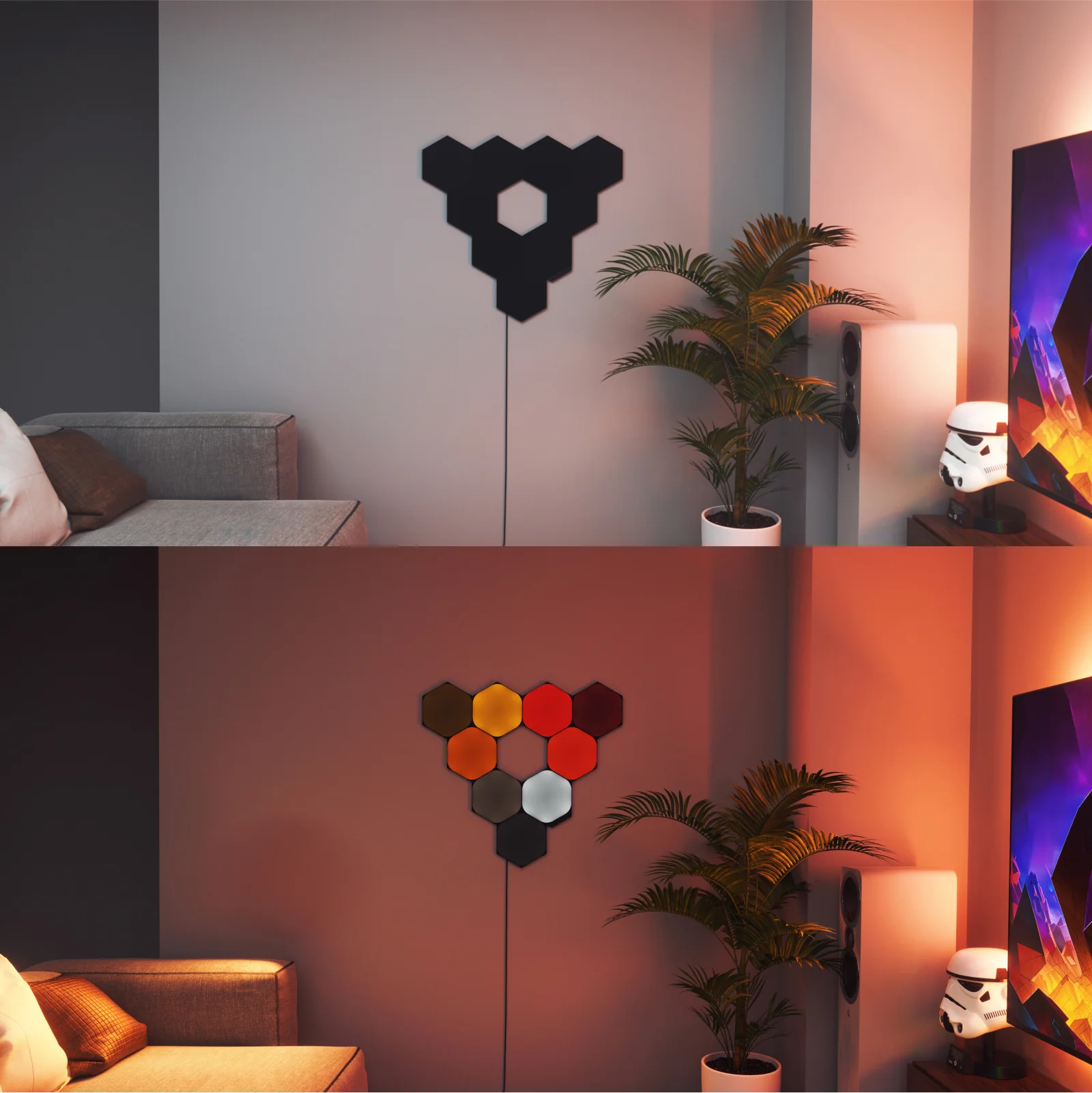 Ultra Black Hexagons Starter Kit (9 Panels) - Image 3